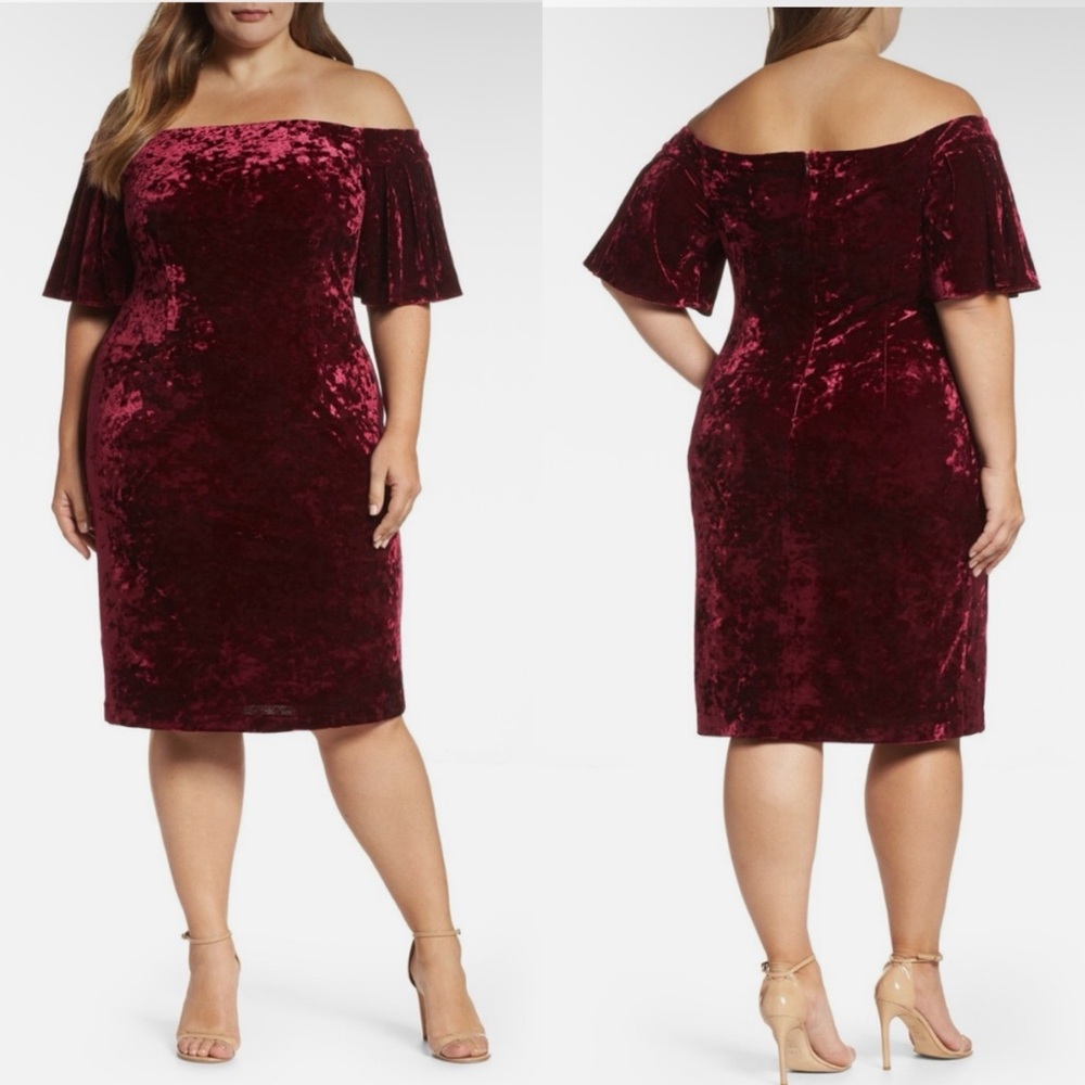 Eliza J velvet dress